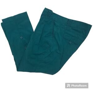 OLD NAVY Teal Stretch Cotton  Utility Straight Leg Pants | Size 16